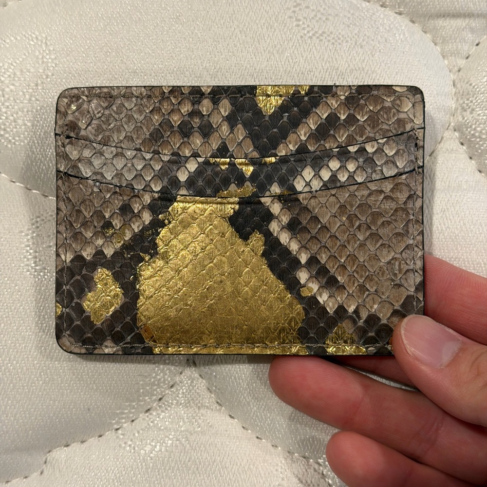 Snakeskin Python Card Holder - Picture 2 of 4